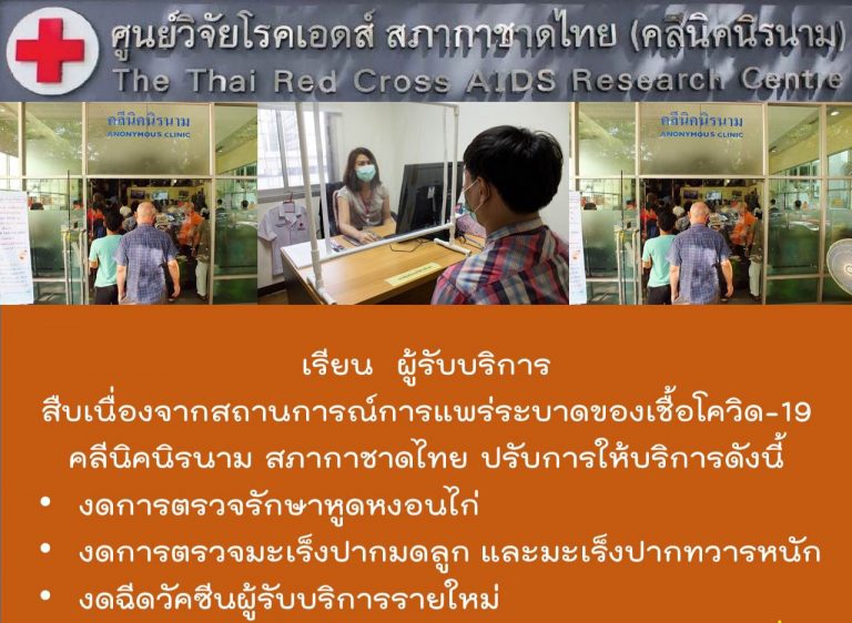 คลีนิคนิรนาม สภากาชาดไทย ปรับบริการลดความเสี่ยงต่อการแพร่ระบาดของเชื้อไวรัสโควิด-19 รอบใหม่