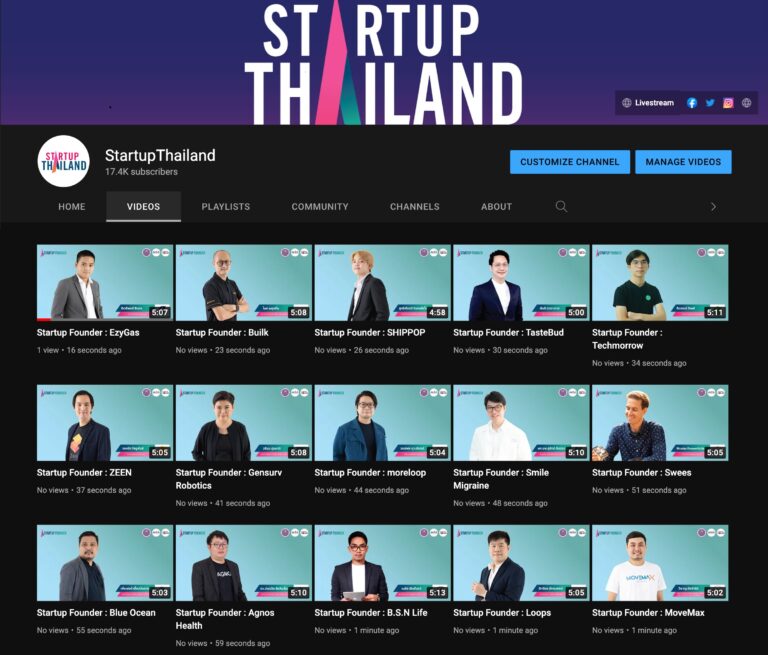 NIA สานต่อ Startup Thailand Marketplace เป็นปีที่ 3 ส่ง 30 ไอเดียสตาร์ทอัพเผยแพร่ผ่านช่องยูทูปของ Startup Thailand