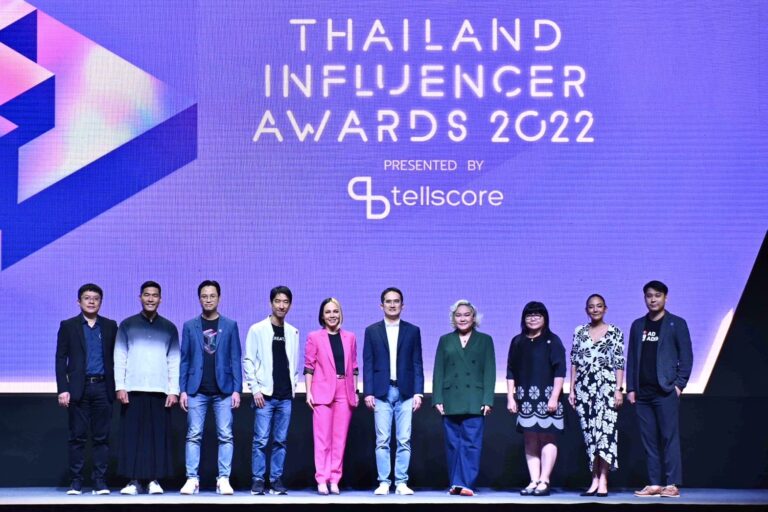 Tellscore จัดงานประกาศรางวัลแห่งปี “Thailand Influencer Awards 2022” หนุนอินฟลูเอนเซอร์ไทยและเอเชียแปซิฟิก พร้อมสร้างมาตรฐานคอนเทนต์ที่ดี